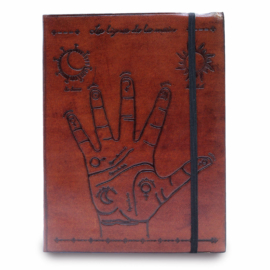 misztikus tenyérjós bőrkötésű notesz, napló