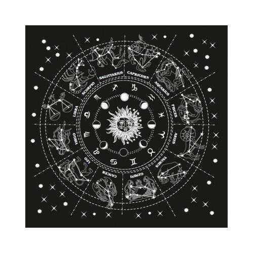 Zodiákus - 12 csillagjegy oltár terítő kártyavetéshez