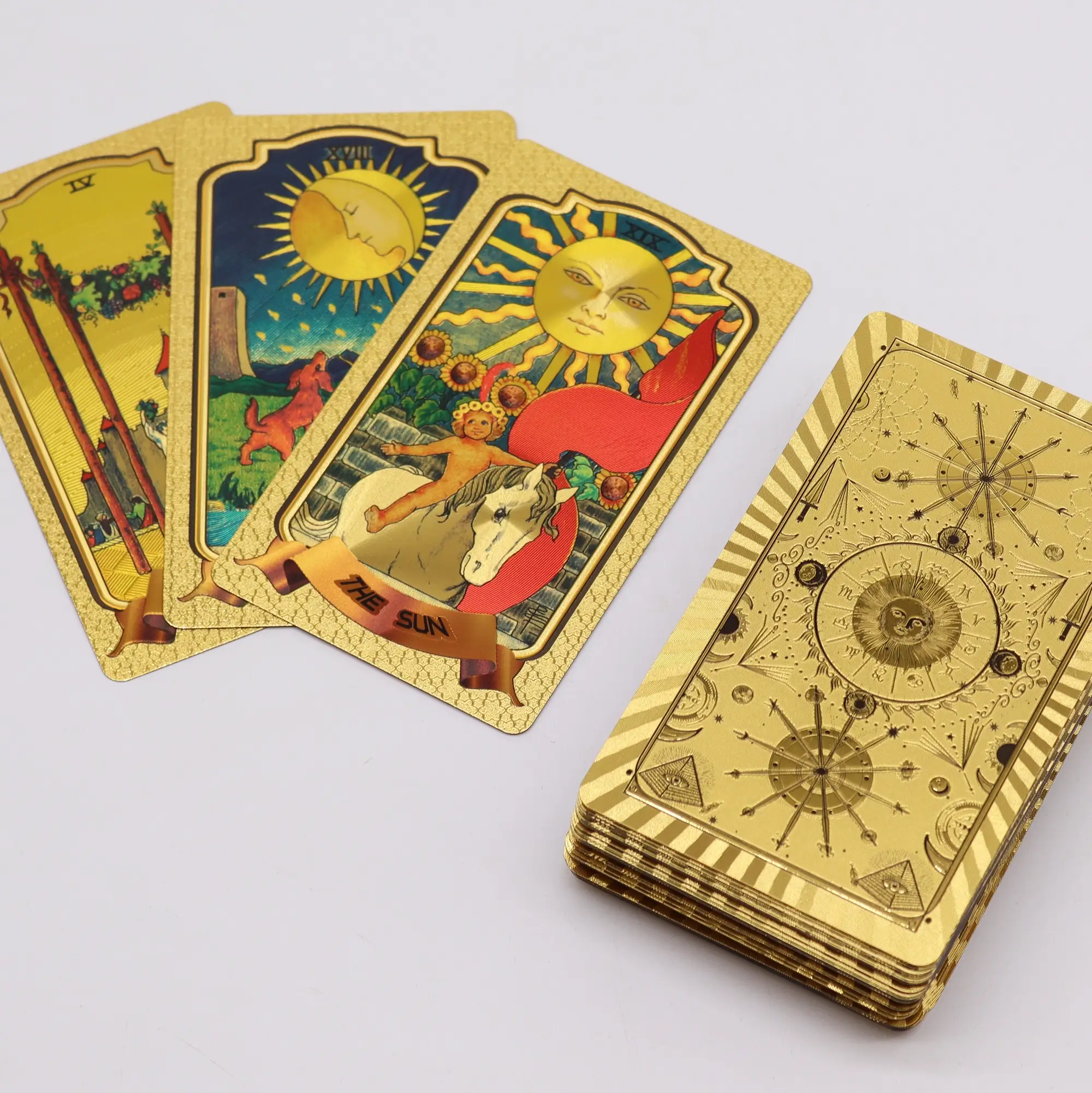 Különleges Arany Tarot Pakli - klasszikus Rider tarot arany kiadás