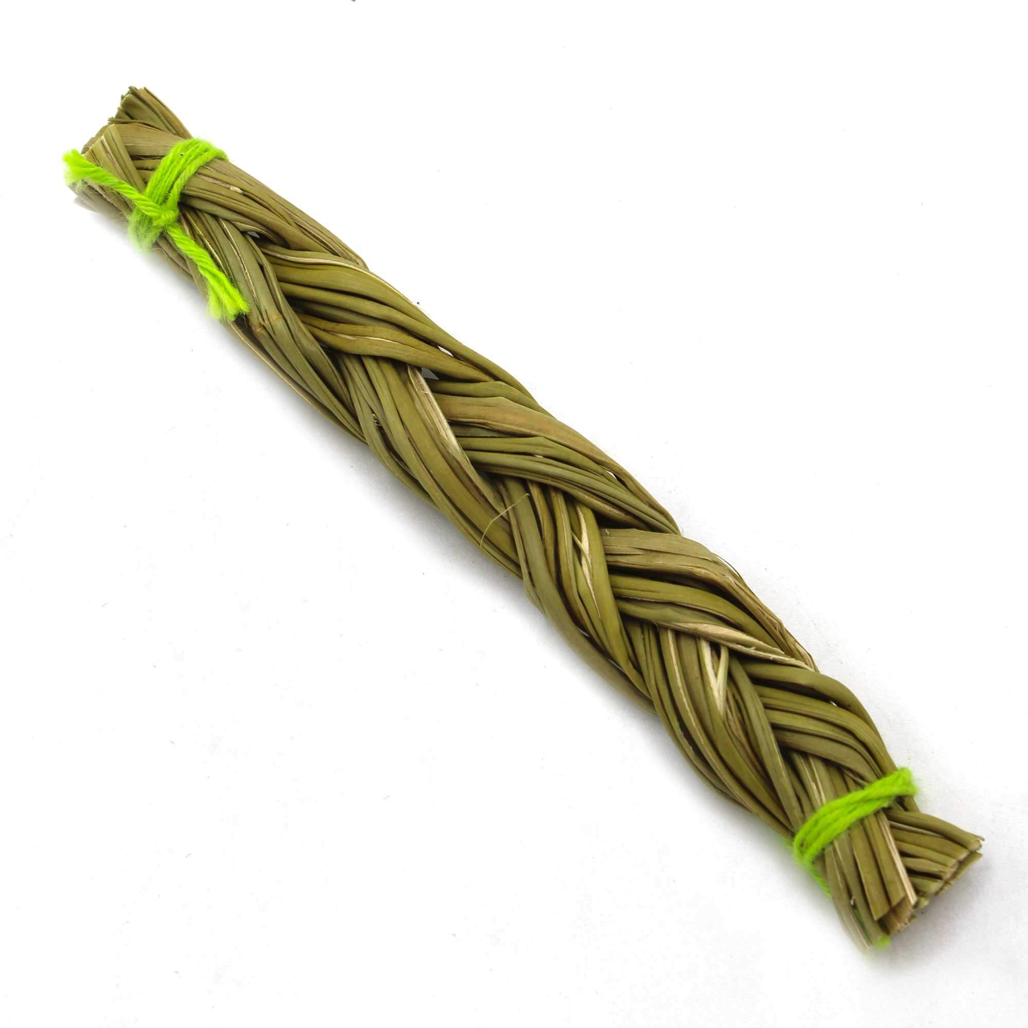 Sweetgrass növényi füstölő - kicsi illatos szentperje köteg, 10 cm